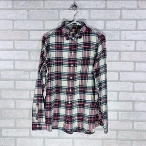 Marine Layer Tartan Plaid Flannel Button Down Top
